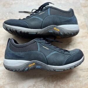 Dansko Paisley Women’s Blue Leather Waterproof Walking Shoes Sz EU38 (US 7.5-8)